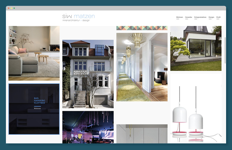 Website Siw Matzen Innenarchitektin